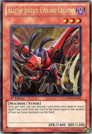 Ally of Justice Cyclone Creator [DREV-EN092] Secret Rare