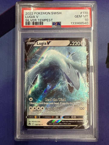 Lugia V (138/195) [Sword & Shield: Silver Tempest] - Graded