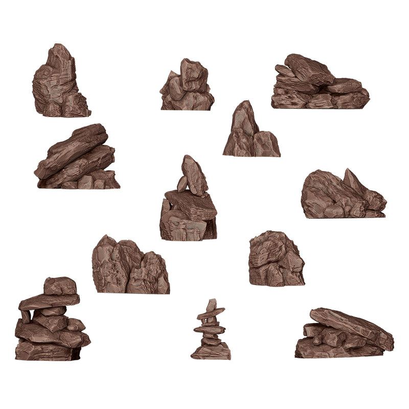 Rocks & Tors - Basing Bits (12 Pieces)