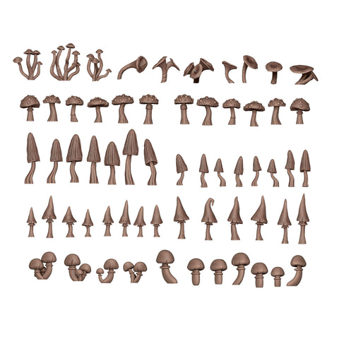 Forest Mushrooms - Basing Bits (63 Pieces)