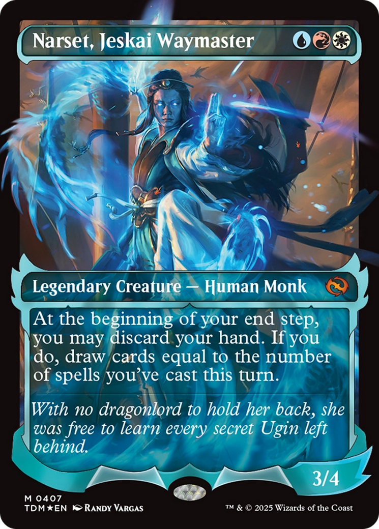 Narset, Jeskai Waymaster (Showcase) (Japanese) [Tarkir: Dragonstorm]
