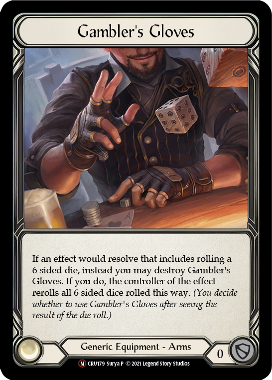 Gambler's Gloves [U-CRU179] (Crucible of War Unlimited)  Unlimited Rainbow Foil