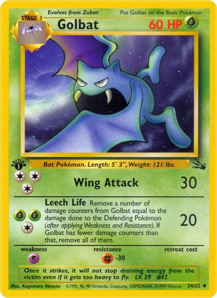 Golbat 034/062 - 1st Edition Fossil - Uncommon