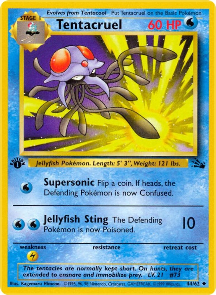 Tentacruel 044/062 - 1st Edition Fossil - Uncommon