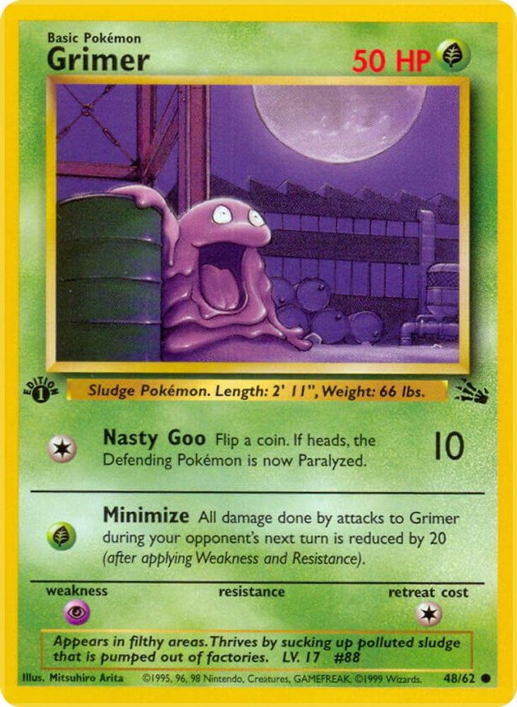 Grimer 048/062 - 1st Edition Fossil - Common