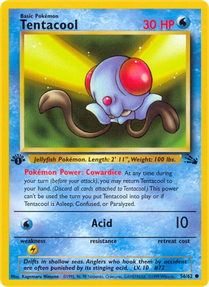 Tentacool 056/062 - 1st Edition Fossil - Common