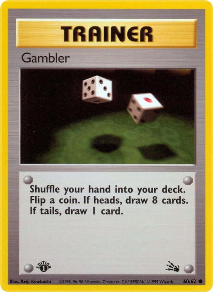 Gambler 060/062 - 1st Edition Fossil - Common
