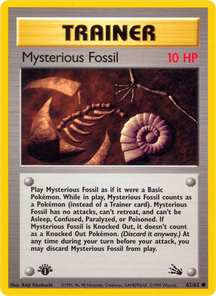 Mysterious Fossil 062/062 - 1st Edition Fossil - Common