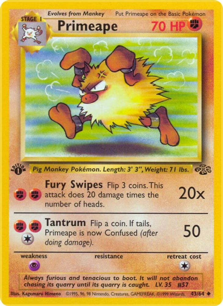 Primeape (43/64) [Jungle 1st Edition]