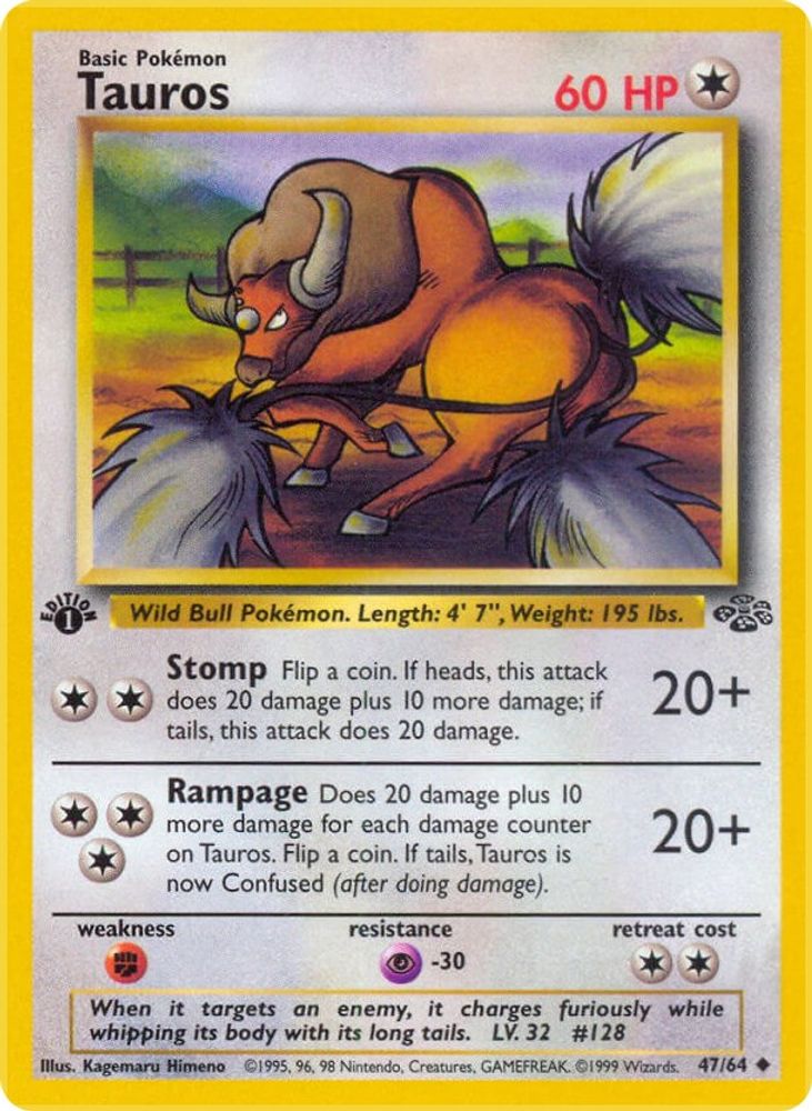 Tauros (47/64) [Jungle 1st Edition]