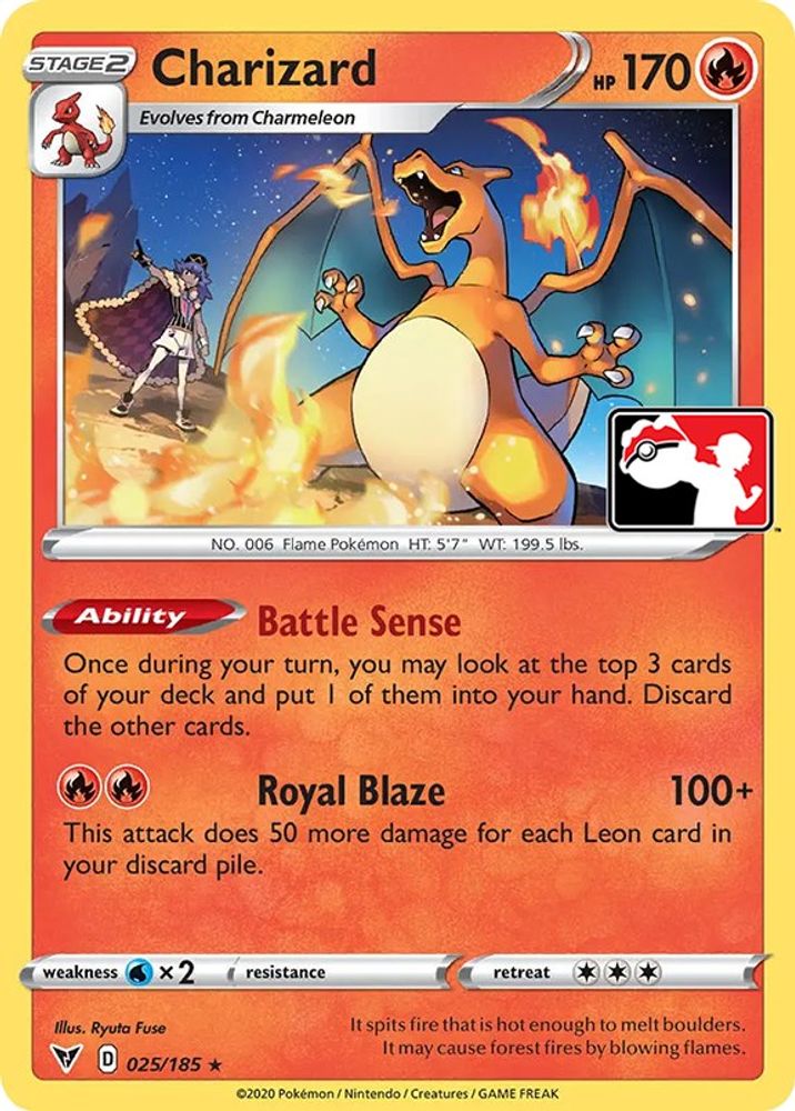 Charizard (025/185) [Prize Pack Series One]