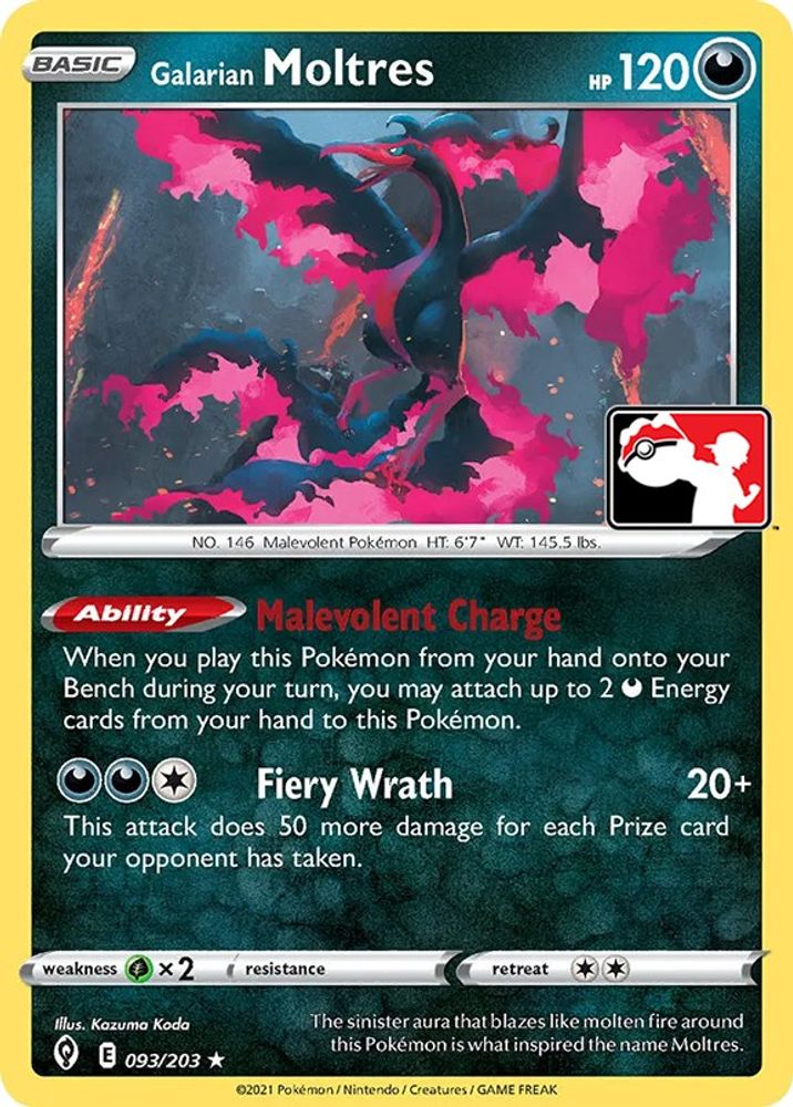 Galarian Moltres (093/203) [Prize Pack Series One]