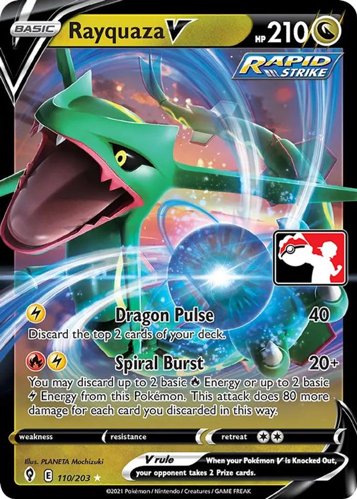 Rayquaza V (110/203) [Prize Pack Series One]