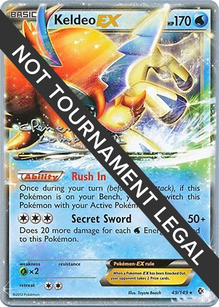 Keldeo EX (49/149) (Anguille Sous Roche - Clement Lamberton) [World Championships 2013]
