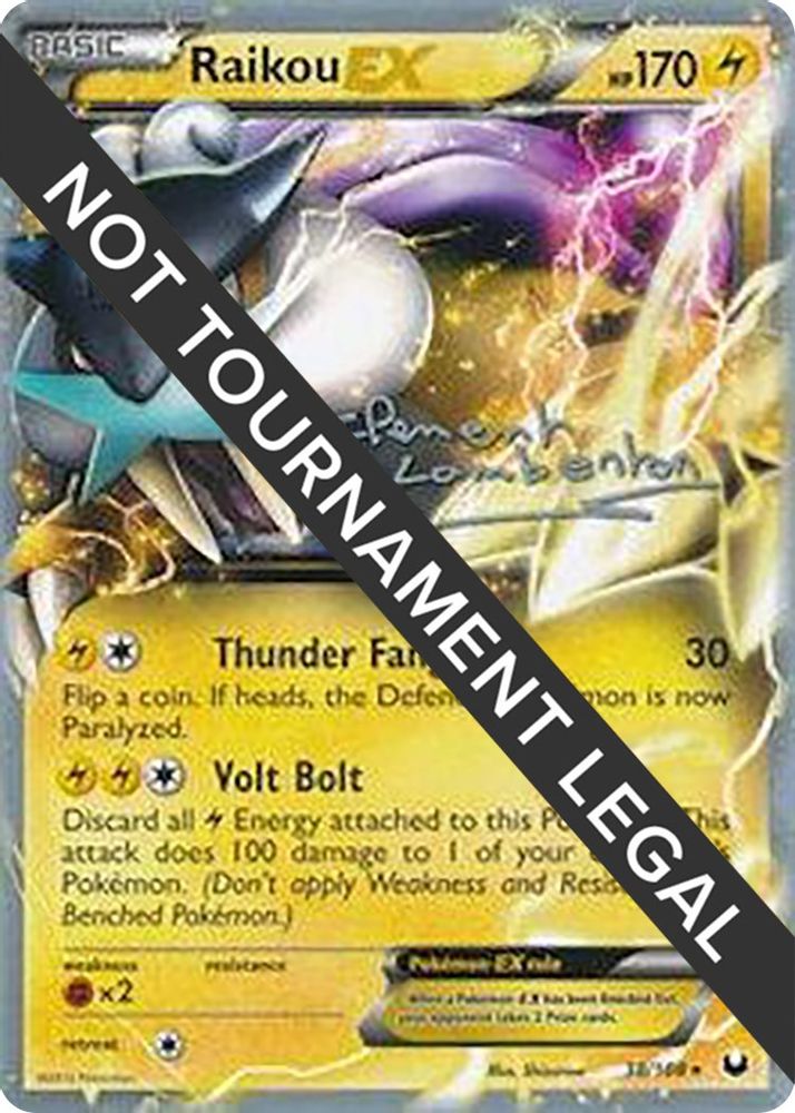 Raikou EX (38/108) (Anguille Sous Roche - Clement Lamberton) [World Championships 2013]