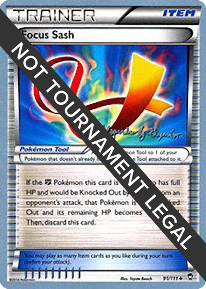 Focus Sash (91/111) (Primal Groudon - Alejandro Ng-Guzman) [World Championships 2015]