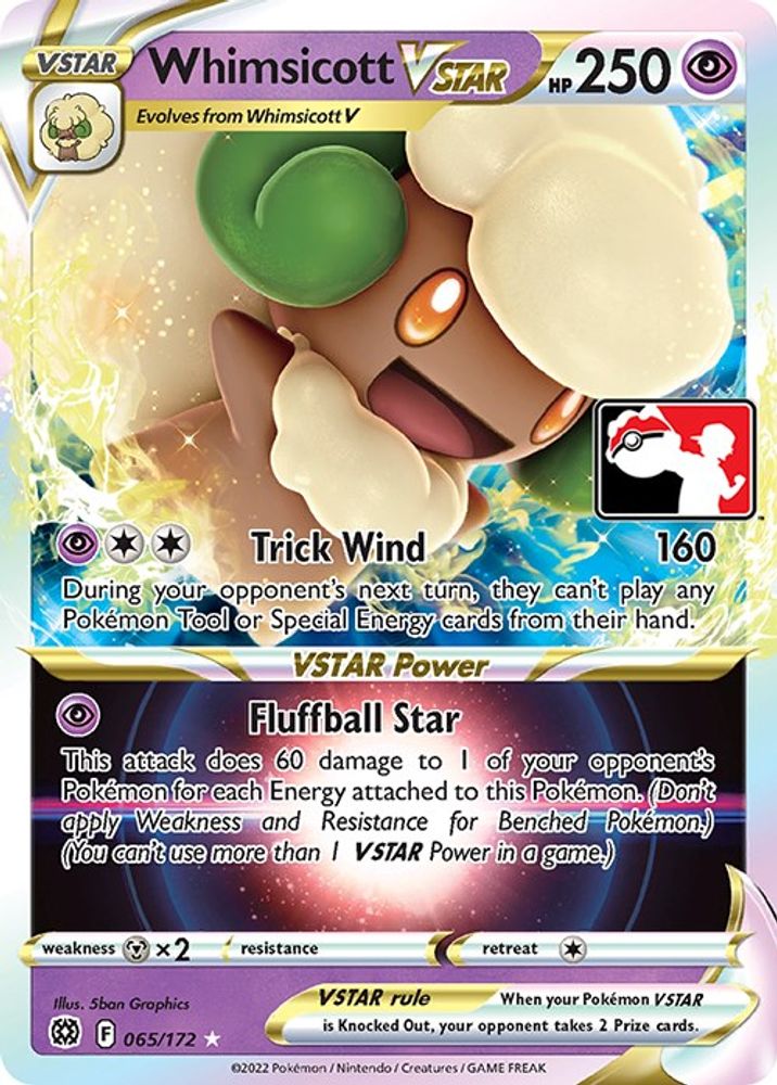 Whimsicott VSTAR (065/172) [Prize Pack Series Two]