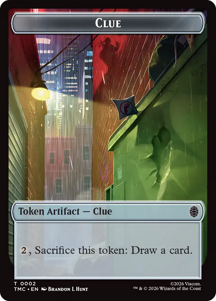 Ooze // Clue Double-Sided Token [Teenage Mutant Ninja Turtles Commander Tokens]