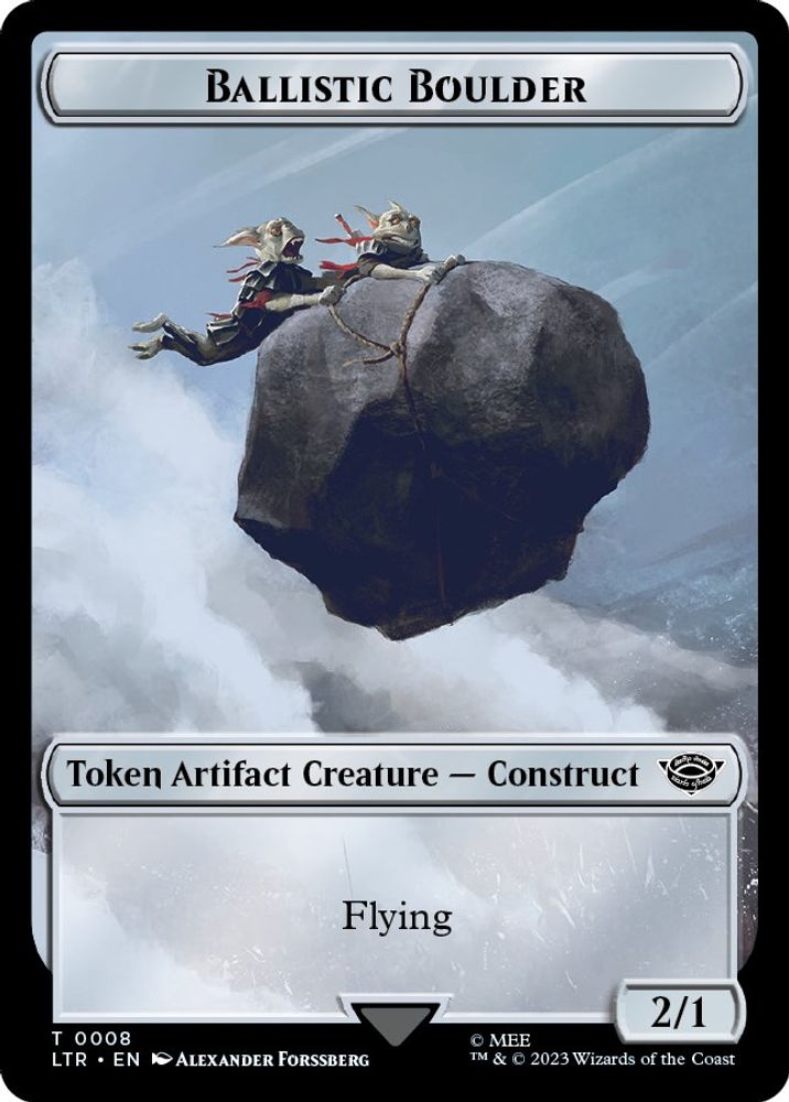 Ballistic Boulder // Food Token (09) Double-Sided Token [The Lord of the Rings: Tales of Middle-Earth Tokens]