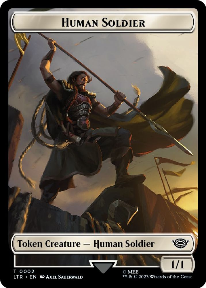 Food (11) // Human Soldier (02) Double-Sided Token [The Lord of the Rings: Tales of Middle-Earth Tokens]