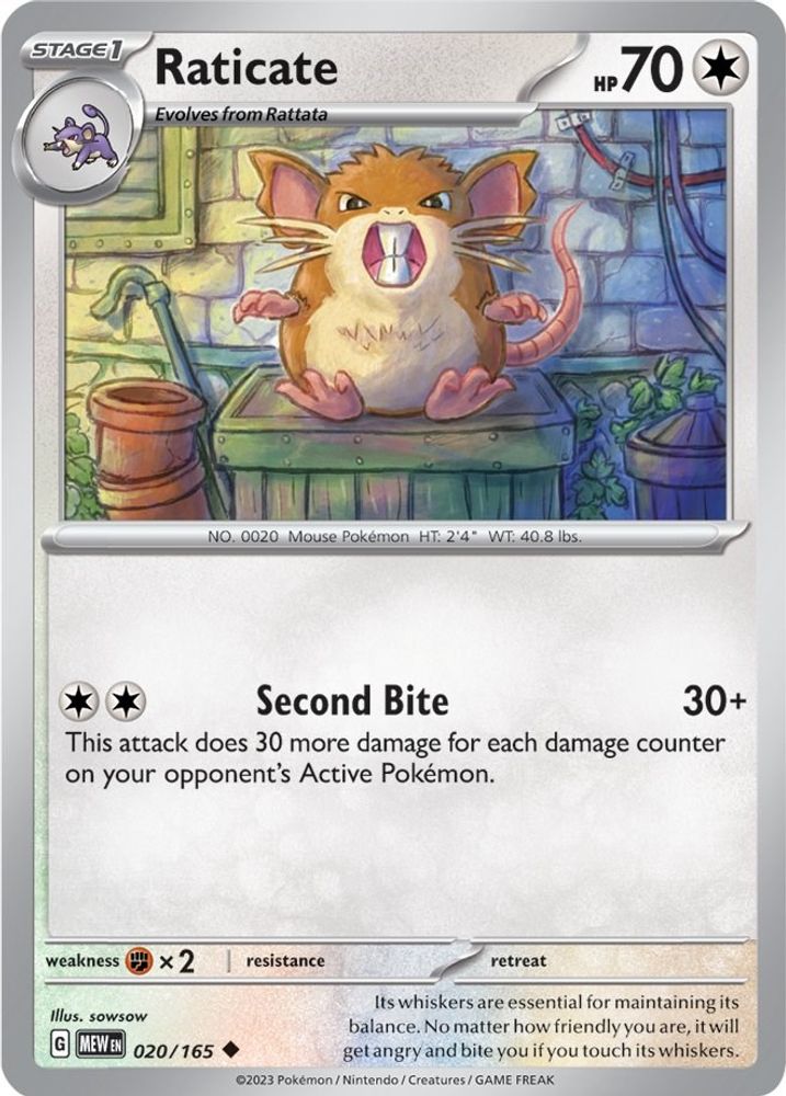 Raticate (020/165) [Scarlet & Violet 151]