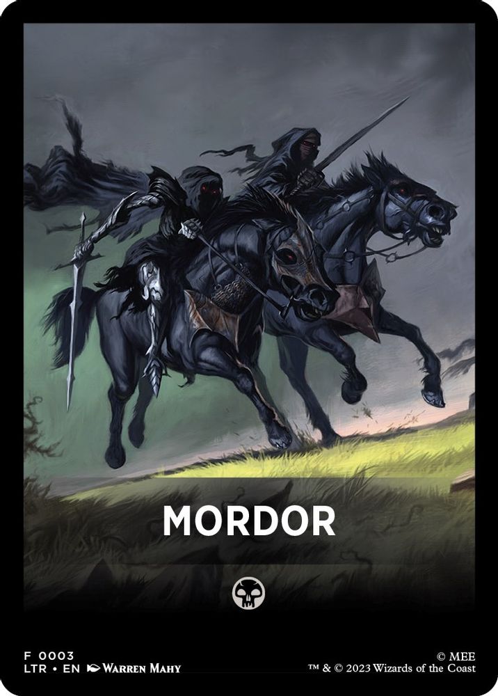 Mordor Theme Card [The Lord of the Rings: Tales of Middle-Earth Tokens]