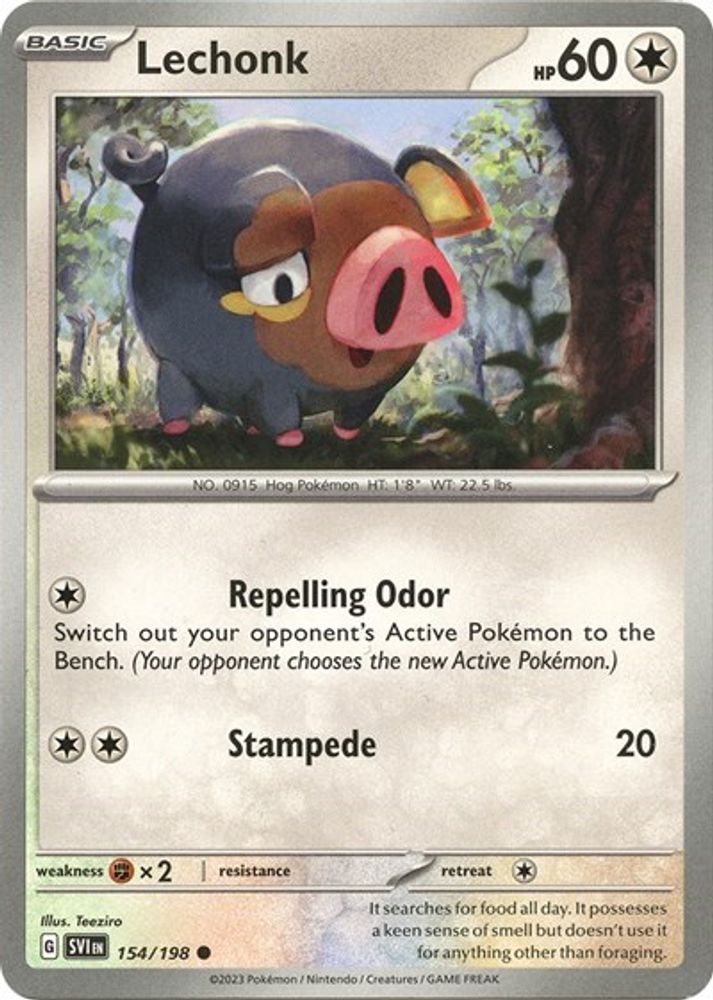 Lechonk (154/198) (Theme Deck Exclusive) [Scarlet & Violet: Base Set]