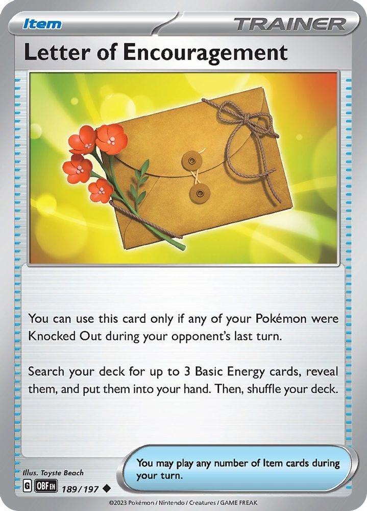 Letter of Encouragement (189/197) [Scarlet & Violet: Obsidian Flames]