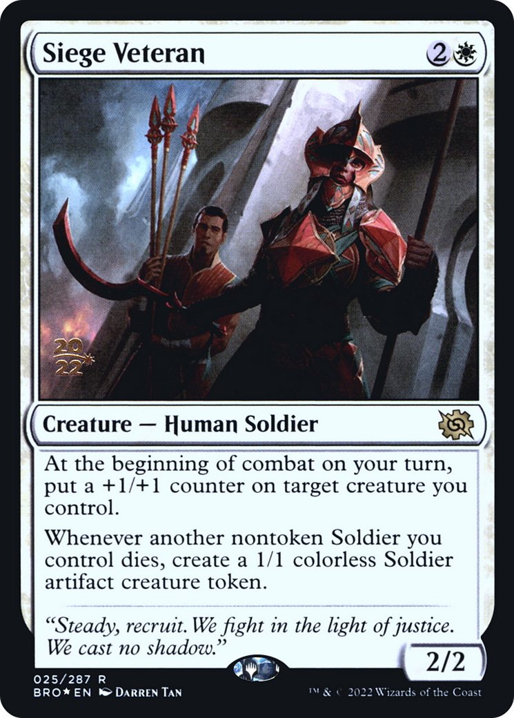 Siege Veteran [The Brothers' War: Prerelease Promos]