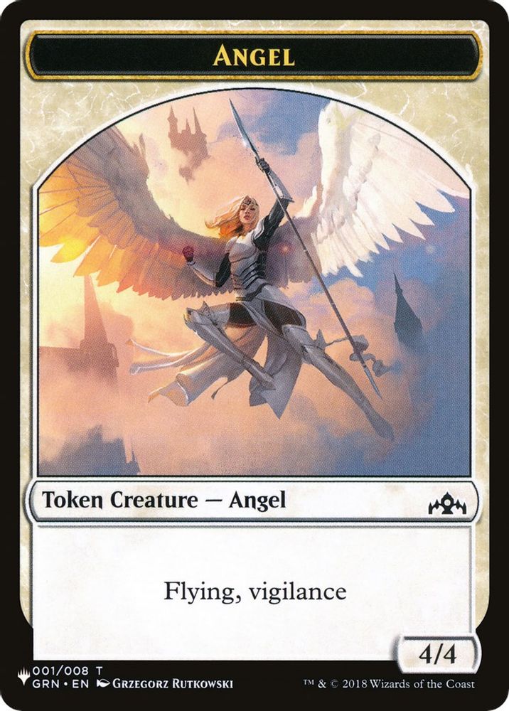Angel // Warrior Double-Sided Token [Secret Lair: Angels Tokens]