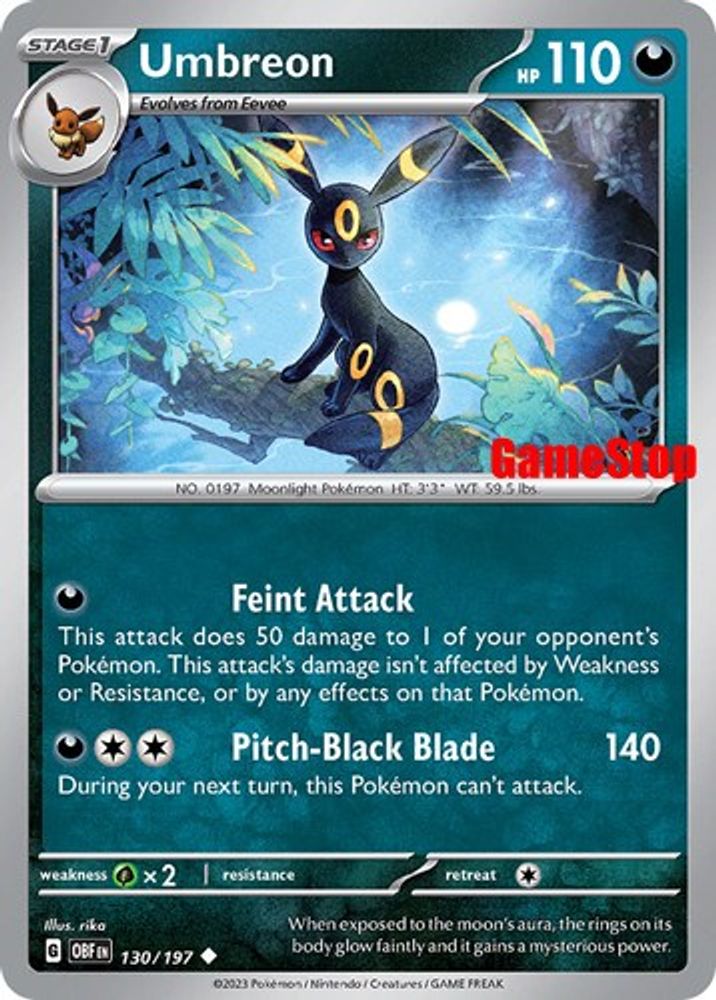 Umbreon (130/197) (GameStop Exclusive) [Scarlet & Violet: Black Star Promos]