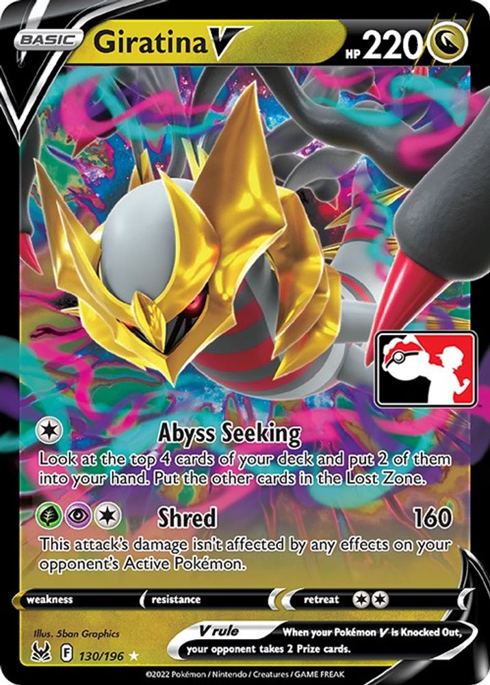 Giratina V (130/196) [Prize Pack Series Three]