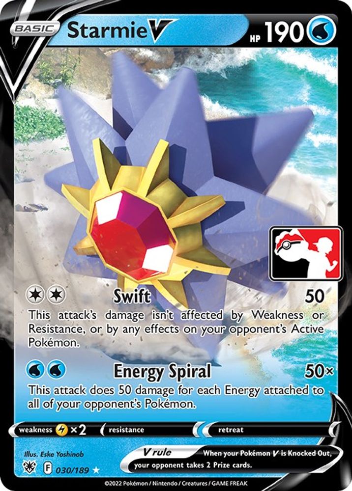 Starmie V (030/189) [Prize Pack Series Three]