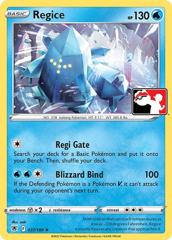 Regice (037/189) [Prize Pack Series Three]