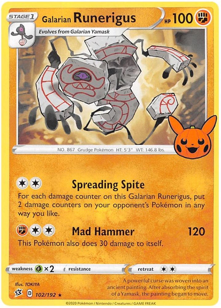 Galarian Runerigus (102/192) [Trick or Trade 2023]