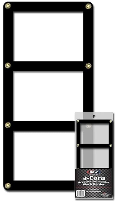 BCW 3-Card ScrewDown Holder (Black Border)