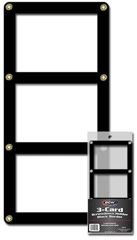 BCW 3-Card ScrewDown Holder (Black Border)