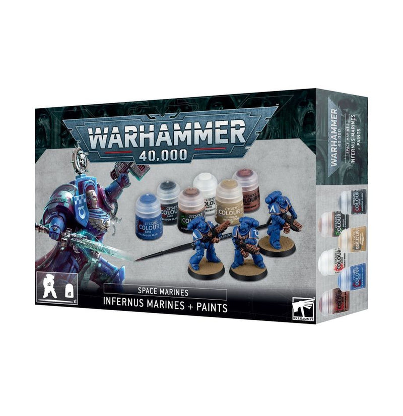 Space Marines: Infernus Marines + Paints Set: Warhammer 40,000