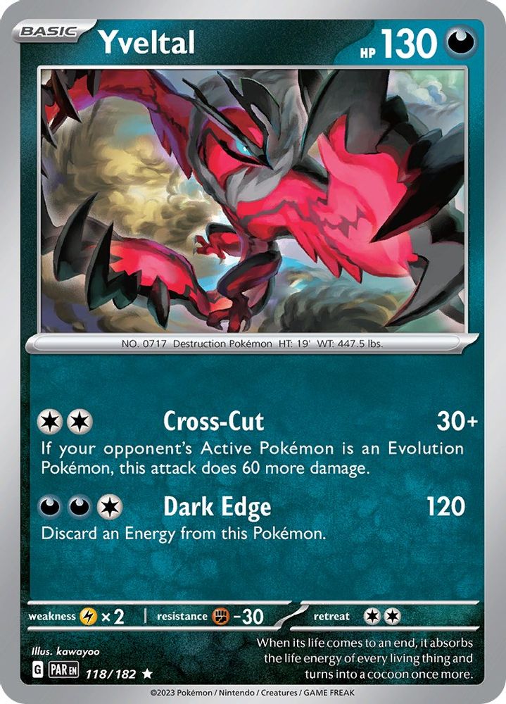 Yveltal (118/182) [Scarlet & Violet: Paradox Rift]