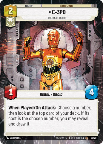 C-3PO - Protocol Droid (Hyperspace) (9/20) [Spark of Rebellion: Weekly Play]