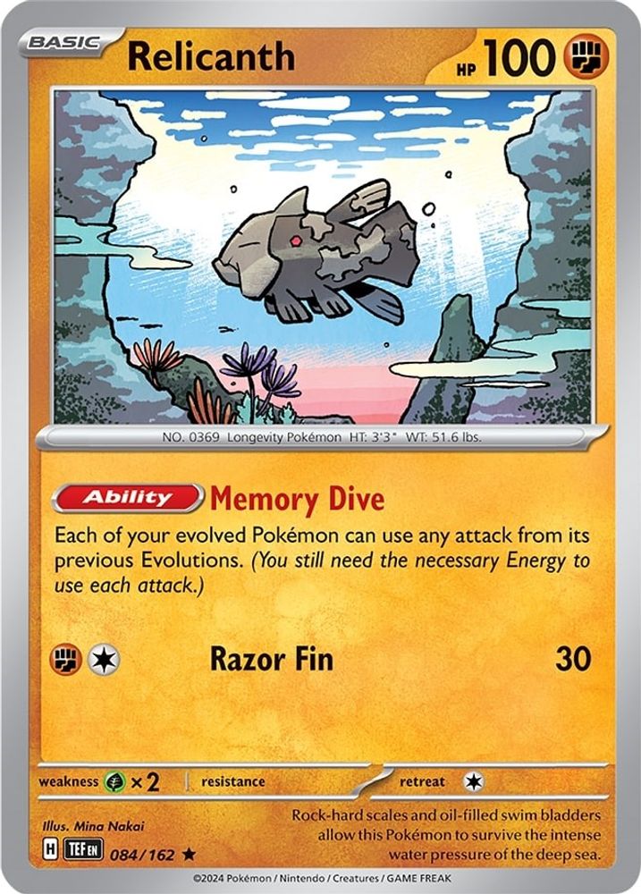 Relicanth (084/162) (Theme Deck Exclusive) [Scarlet & Violet: Temporal Forces]