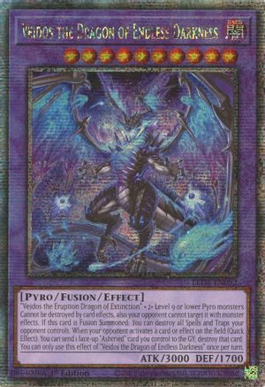 Veidos the Dragon of Endless Darkness (Quarter Century Secret Rare) [LEDE-EN092] Quarter Century Secret Rare