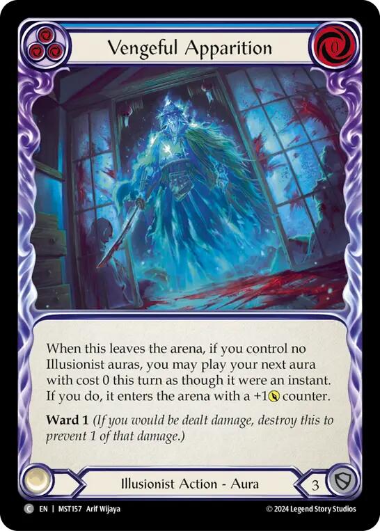 Vengeful Apparition (Blue) [MST157] (Part the Mistveil)