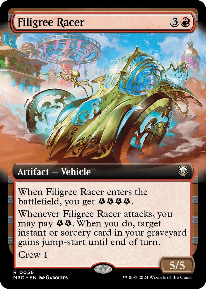Filigree Racer (Extended Art) (Ripple Foil) (M3C-056) - Modern Horizons 3 Commander Foil