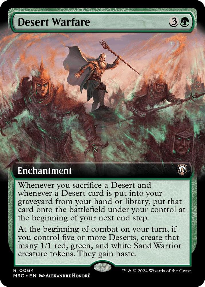Desert Warfare (Extended Art) (Ripple Foil) (M3C-064) - Modern Horizons 3 Commander Foil