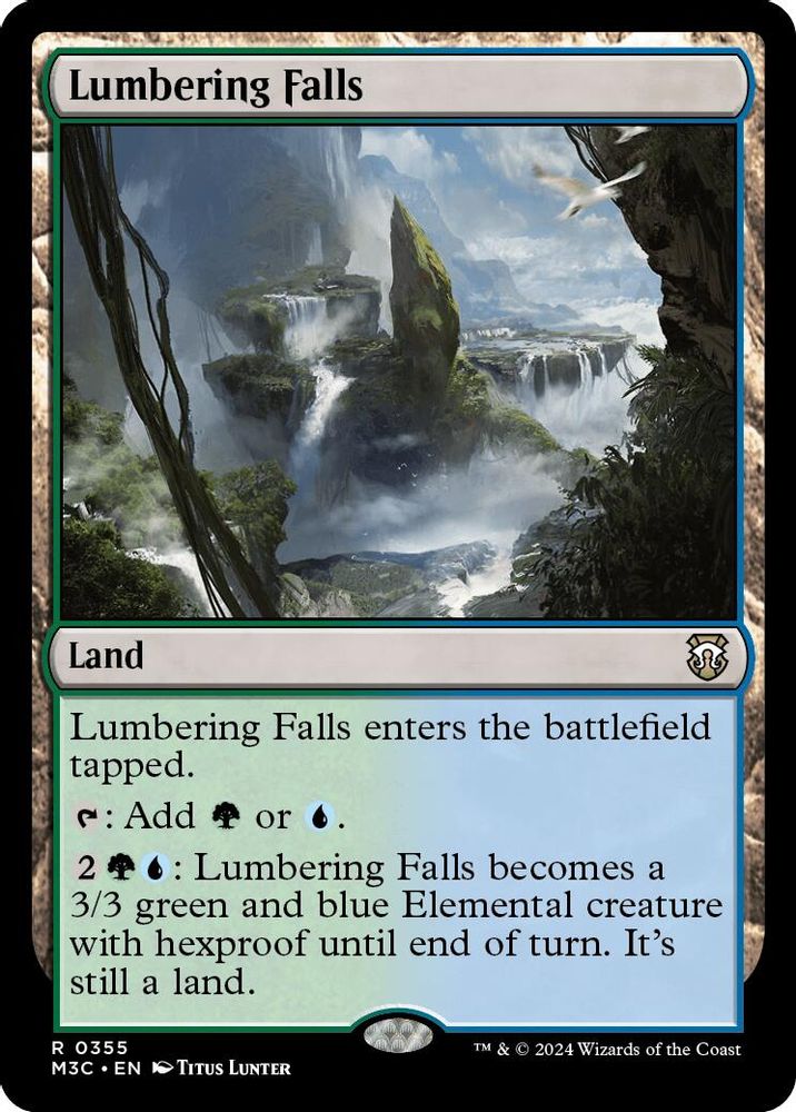 Lumbering Falls (Ripple Foil) (M3C-355) - Modern Horizons 3 Commander Foil