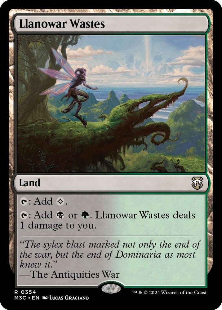 Llanowar Wastes (Ripple Foil) (M3C-354) - Modern Horizons 3 Commander Foil