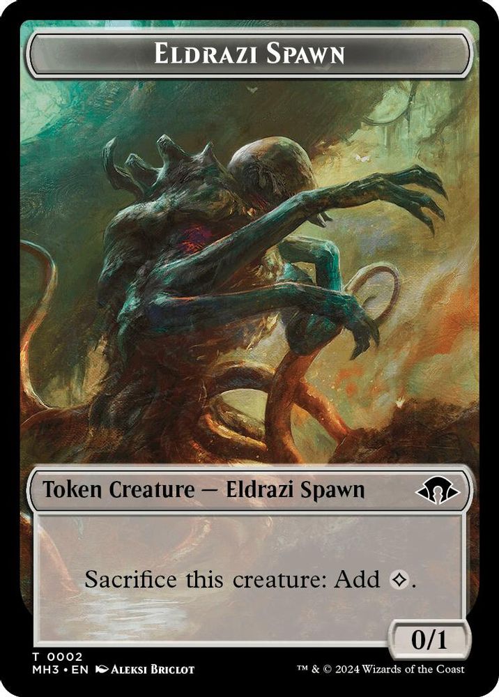 Eldrazi Spawn // Plant Double-Sided Token [Modern Horizons 3 Tokens]
