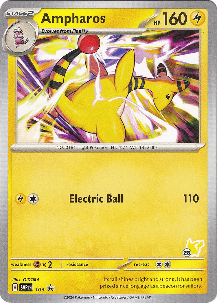 Ampharos (109) (Pikachu Stamp