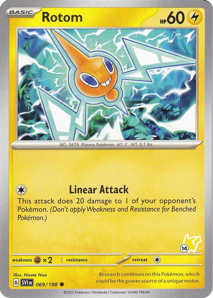 Rotom (069/198) (Pikachu Stamp #14) [Battle Academy 2024]